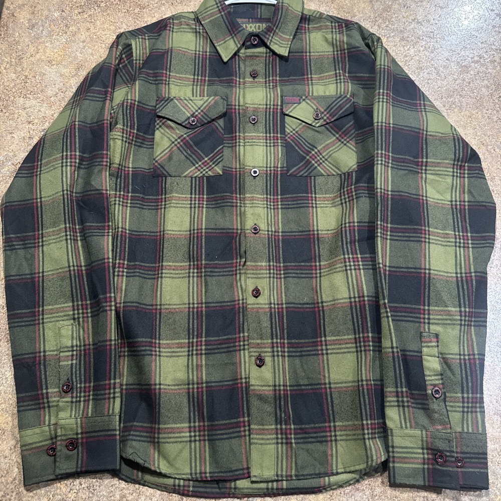 Dixxon Flannel The Nightmare On Elm Street Mens XLT Green Plaid Freddy Krueger